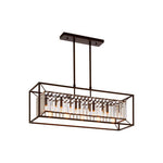 Akiko 5 Bulb Dark Bronze and Glass Ceiling Light