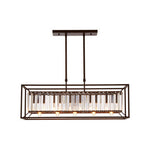 Akiko 5 Bulb Dark Bronze and Glass Ceiling Light