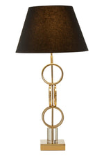Skye Gold Finish Table Lamp with Dual Ring Base
