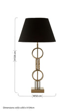 Skye Gold Finish Table Lamp with Dual Ring Base