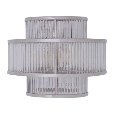 Salasco 3 Tier Nickel Finish Glass Wall Light