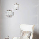 Salasco 3 Tier Nickel Finish Glass Wall Light