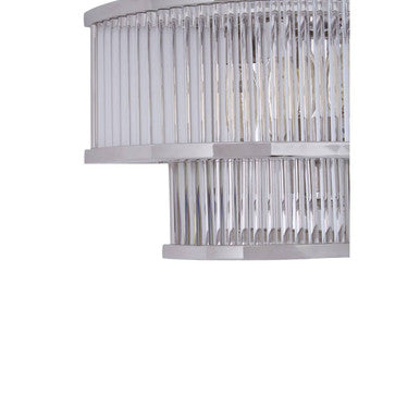 Salasco 3 Tier Nickel Finish Glass Wall Light