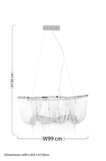 Lerici 6 Light Chrome Pendant Light