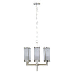 Hilton Glass and Nickel Finish 6 Arm Pendant Light