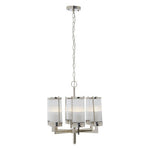Hilton Glass and Nickel Finish 6 Arm Pendant Light