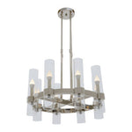 Alexis 8-Light Nickel Finish Ceiling Light