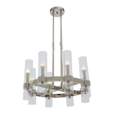 Alexis 8-Light Nickel Finish Ceiling Light