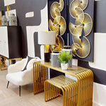 Edgar Black Marble and Gold Table Lamp