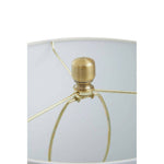 Ebony Black Marble Table Lamp with Ivory Shade