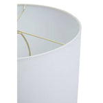 Ebony Black Marble Table Lamp with Ivory Shade