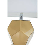Eleri Gold Glass Table Lamp with Chrome Base