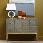 Elora Circular Marble Table Lamp with Ivory Shade