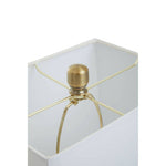 Elora Circular Marble Table Lamp with Ivory Shade