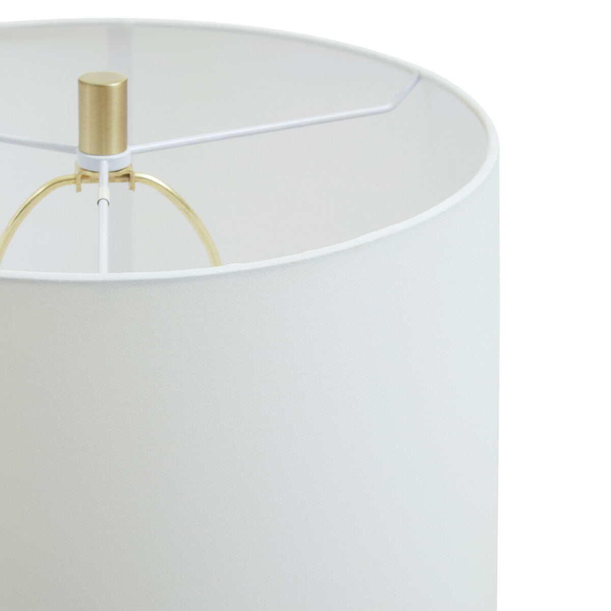 Nadia White Fabric Shade Table Lamp
