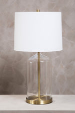 Nadia White Fabric Shade Table Lamp