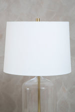 Nadia White Fabric Shade Table Lamp