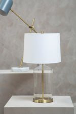 Nadia White Fabric Shade Table Lamp