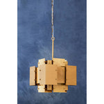Karlo Metal Brass Finish Pendant Light With Four Bulbs