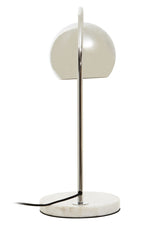 Karter Chrome Finish Table Lamp With White Base