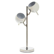Karter Chrome Finish Table Lamp With Two Lights