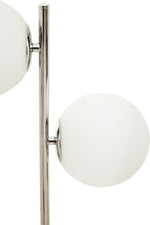 Karter White Glass With Chrome Table Lamp