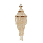 Palu Natural White and Amber Shell Large Pendant Shade