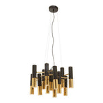 Drone Gold Finish And Black Pendant Light
