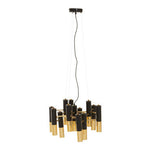 Drone Gold Finish And Black Pendant Light
