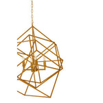 Kamara Brass Finish Four Bulb Pendant Light