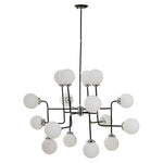 Abira Black And Chrome 16 Arm Pendant Light
