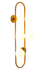 Abira Four Bulb White Glass Wall Light