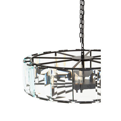 Babylon Large Black 12 Light Pendant Light