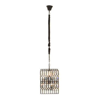 Babylon Black Crystal 6 Light Pendant Light