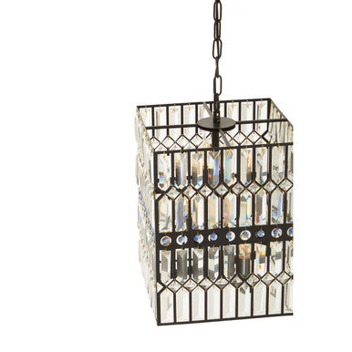 Babylon Black Crystal 6 Light Pendant Light