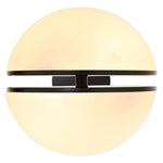 Abira Matt Black Ball Wall Light