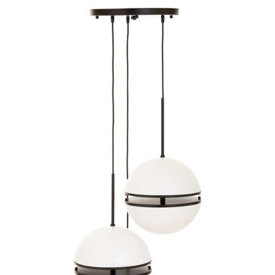 Abira Three Ball Matt Black Pendant Light