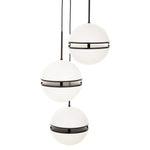 Abira Three Ball Matt Black Pendant Light