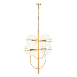 Abira Four Ball Brass Pendant Light