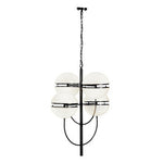 Abira Four Ball Matt Black Pendant Light