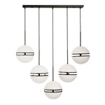 Abira Five Ball Matt Black Pendant Light