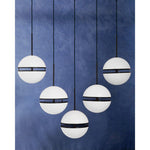 Abira Five Ball Matt Black Pendant Light