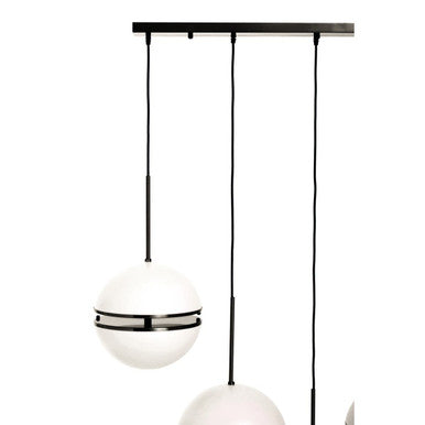 Abira Five Ball Matt Black Pendant Light