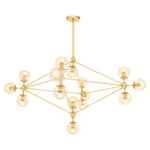 Abira Fifteen Arm Gold Finish Pendant Light