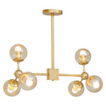 Abira Six Arm Gold Finish Pendant Light