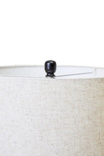 Eman Matte Black and Ivory Table Lamp