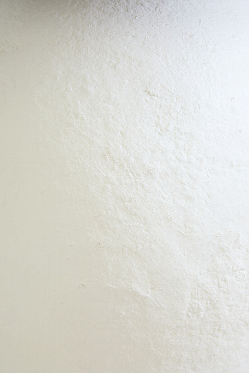 Carta White Papier Mache Table Lamp With Black Raffia Shade