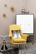 Bosie Safira Small Black And White Hair on Leather Rug