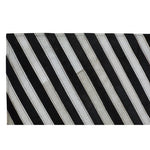 Bosie Safira Large Black And White Hair on Leather Rug