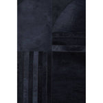 Bosie Safira Small Black And Grey Deco Hair on Leather Rug